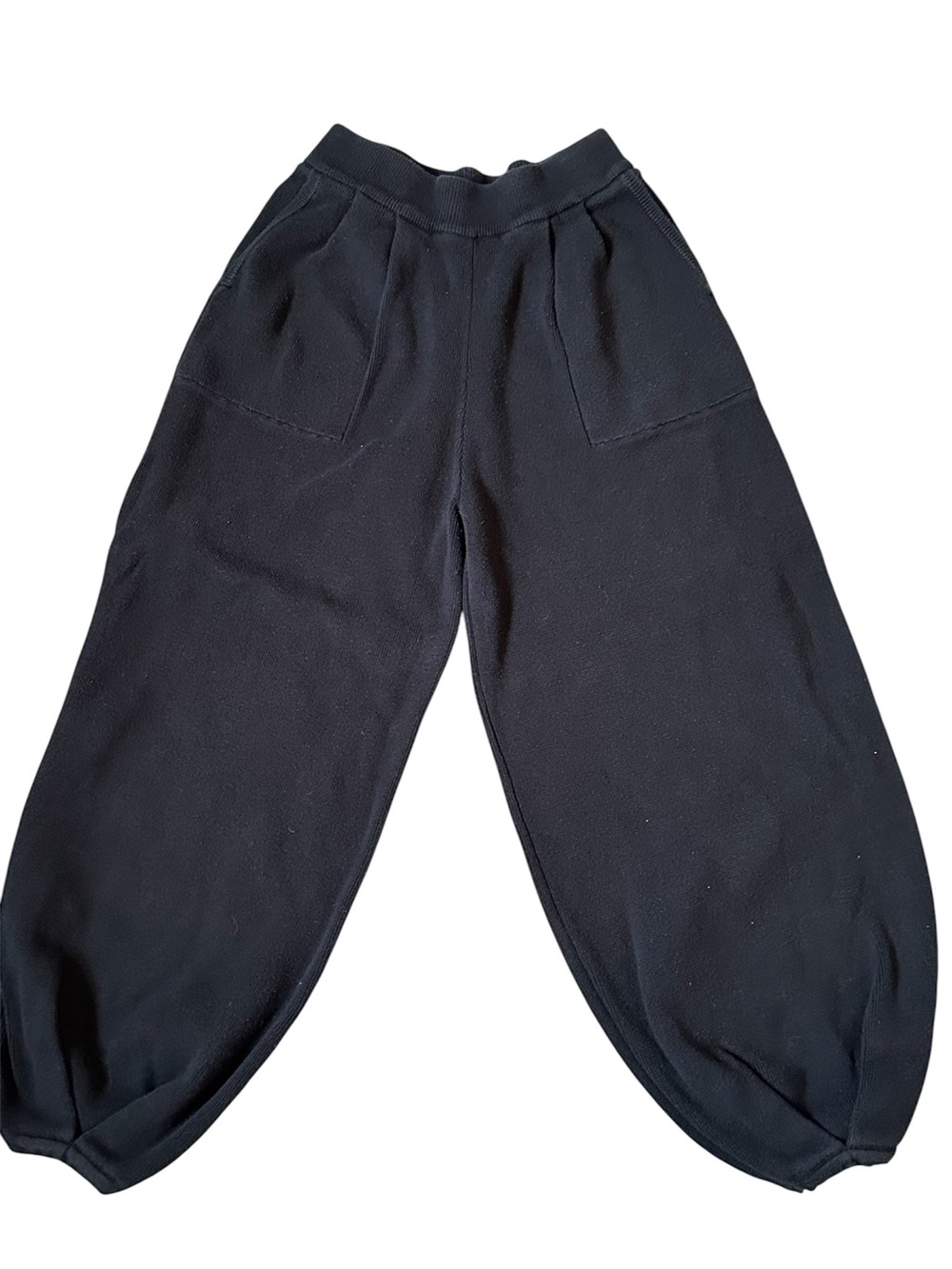 Black sweater Balloon barrel genie pants Sz XS